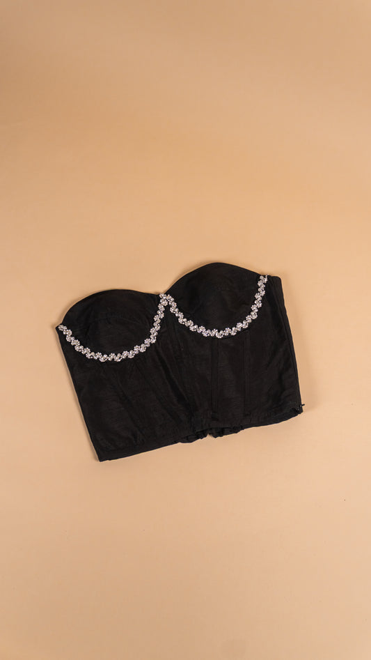 STUDDED CORSET BLACK