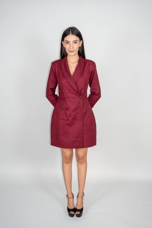 BAMBOO ELEGANCE BLAZER DRESS